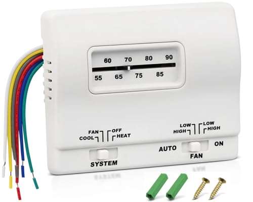 7330F3852 RV Thermostat Single Stage T-Stat Wall 7330G3351 Coleman Mach RV Thermostat Replacement Compatible with Coleman RV Air Conditioners Mach Series, White by IHOUMEX - Used condition - US$26.92