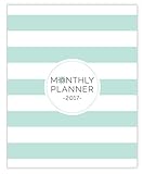 Bloom Daily Planners 2017 Calendar Year Monthly Planner - Goal Organizer - Fashion Agenda - Monthly Planner - January 2017 Through December 2017 - Mint Stripes