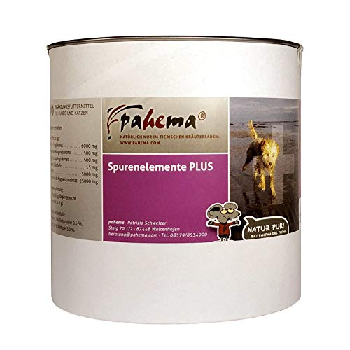 pahema Spurenelemente Plus für Hunde + Katzen mit Zink, Kupfer, Mangan, Selen, Vitamin E + Magnesium (125 g) Cover