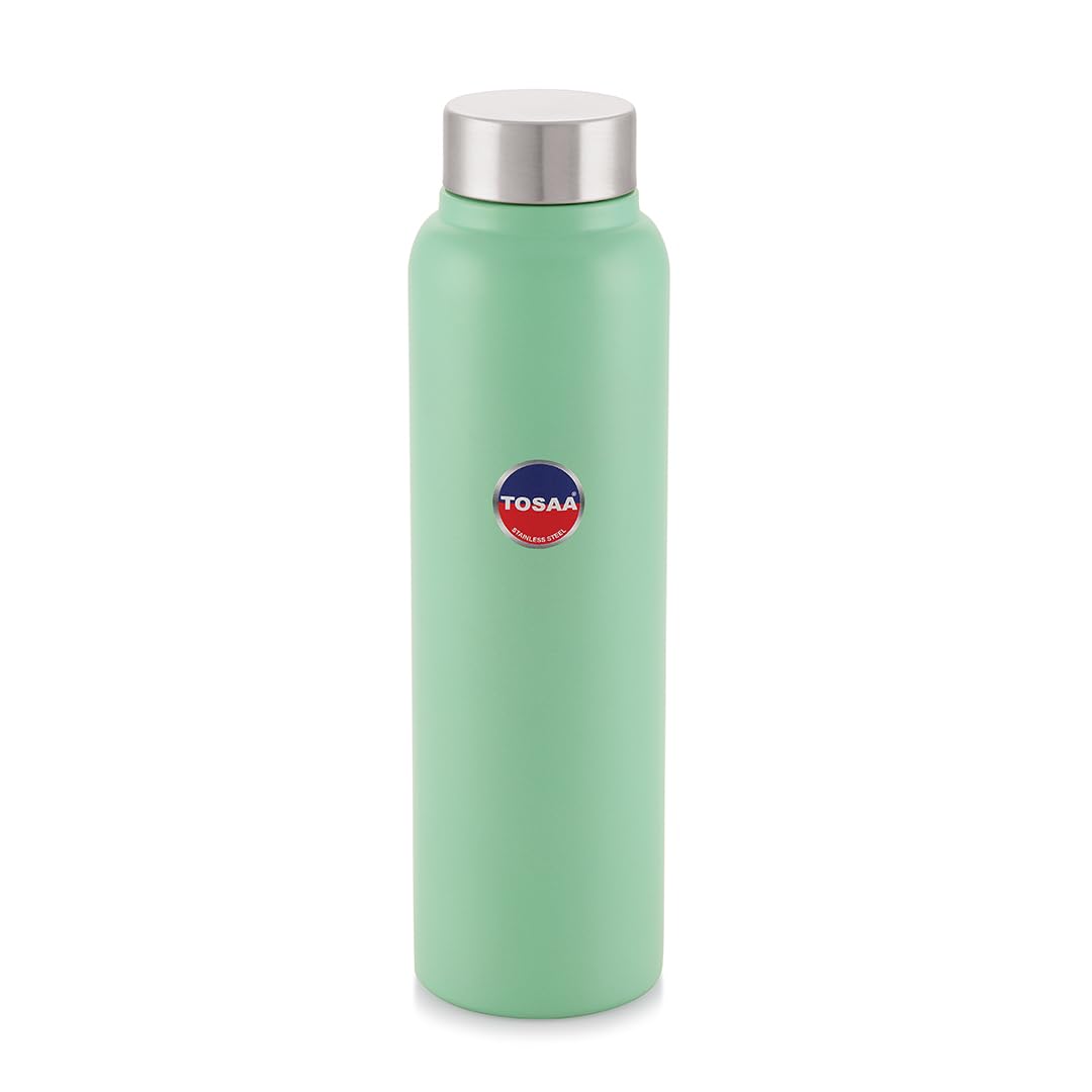Tosaa Stainless Steel Sleek Design Fridge Water Bottle| Durable, Leak Proof | BPA Free | Bottle for Kids, School -900ml - Pestal Green (B0CT3JQJS5) Amazon Price History, Amazon Price Tracker