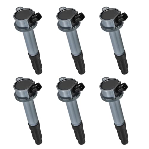 Image of BDFHYK Ignition Coil Pack UF486 Compatible with Ford Escape 2008-2012 Fusion 2006-2012 Mercury Milan 2006-2011 Mariner 2009-2011 Lincoln Zephyr 2006 Ford Oem Coil Pack Coil for DG514 3.0L V6 Set of 6