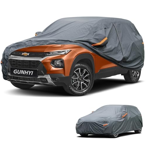 Image of GUNHYI Premium Car Cover Custom Fit Chevrolet Trailblazer(2001-2010), 16 Layers Heavy Duty Car Cover Waterproof All Weather with Zipper Door for Sun Rain Snow Dust Uv Protection