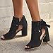 Imagen de Onsoyours Sandalias Mujer Zapatos Peep Toe Romanas Sandalals Primavera Verano Hebilla Tacón Ancho Moda Casual Alpargatas Tacones Bajos Negro 39