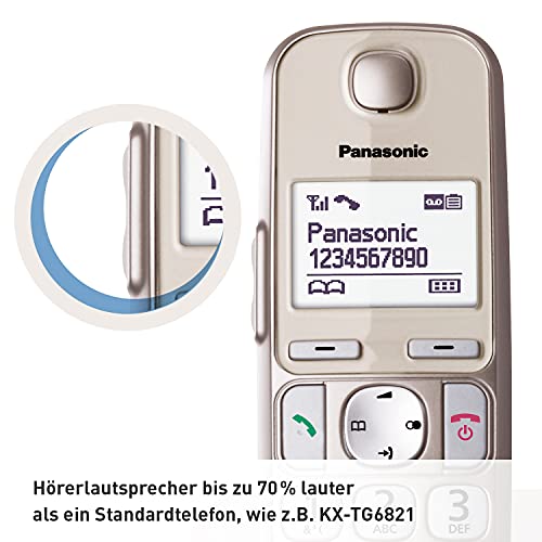 Teléfono Panasonic Dect Cordless Champagne miniatura 5