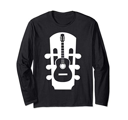 Acoustic Guitar Design Musician Retro T-Shirt Sound Guitarra Manche Longue