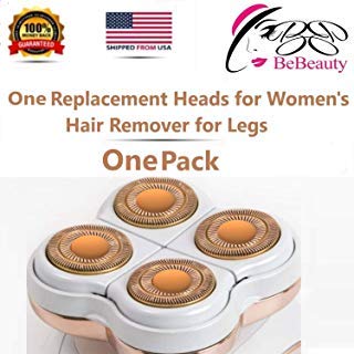 BeBeauty Replacement Blade Heads Legs Women Hair Remover, Hair Remover Replacement Head with a Bracket Razer for Legs, Bikini, Arms, Ankles, Armpits As Seen On TV 4 Floating Heads Rose Gold.