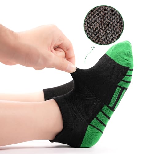 12 Pairs Boys Socks, Athletic Socks for Boys Ankle Sock Cotton Running Sock with Tab for Kids 1-14 Years4