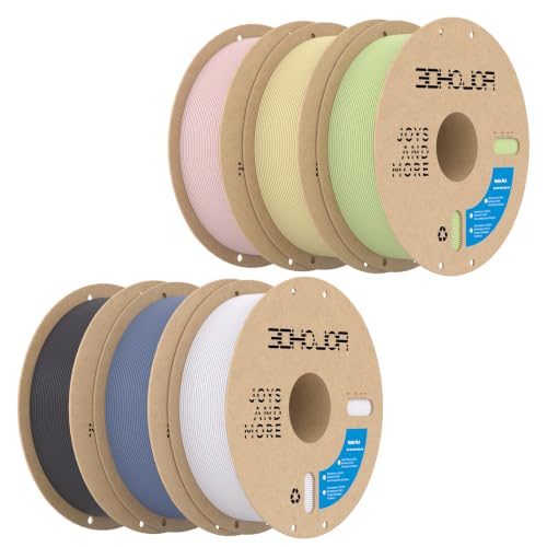 Image of 3DHoJor 6KG Matte PLA Filament 6KG Bundle 1.75mm PLA 3D Printer Filament, 6 Pack 1kg(2.2lbs) Cardboard Spool, Dimensional Accuracy + /- 0.03mm, Fit Most FDM Printer (Bundle B)