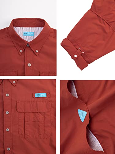 Men's UPF UV 50+ Sun Protection Magellan Fishing SPF Camping Hiking Long Sleeve Shirts3