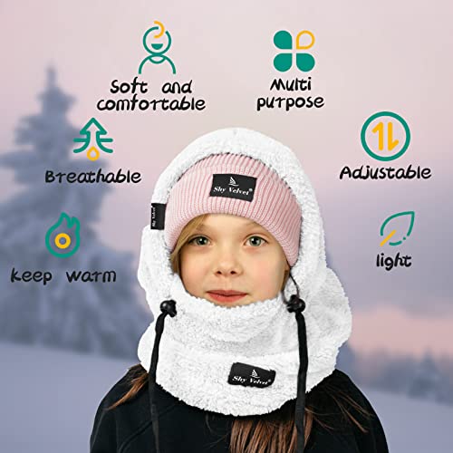 Shy Velvet Ski Mask for Kids Winter Balaclava Warm Fleece Lined Hats4
