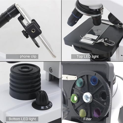 Microscopes 1600X haute précision avec mise au point fluide pour biologie - 5