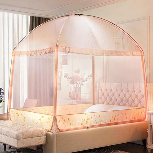 Draperies moustiquaire lit double avec support épais robuste