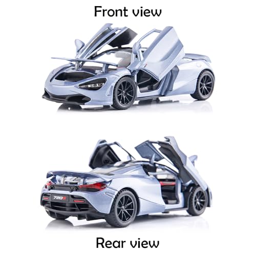 Auto en escala 1:32 McLaren 720s azul con sonidos y luces miniatura 6