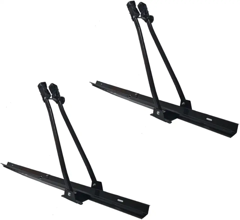 TRUE UP Transbikes De Calha, Rack Teto Bike Universal, Preto, 2 Unidades