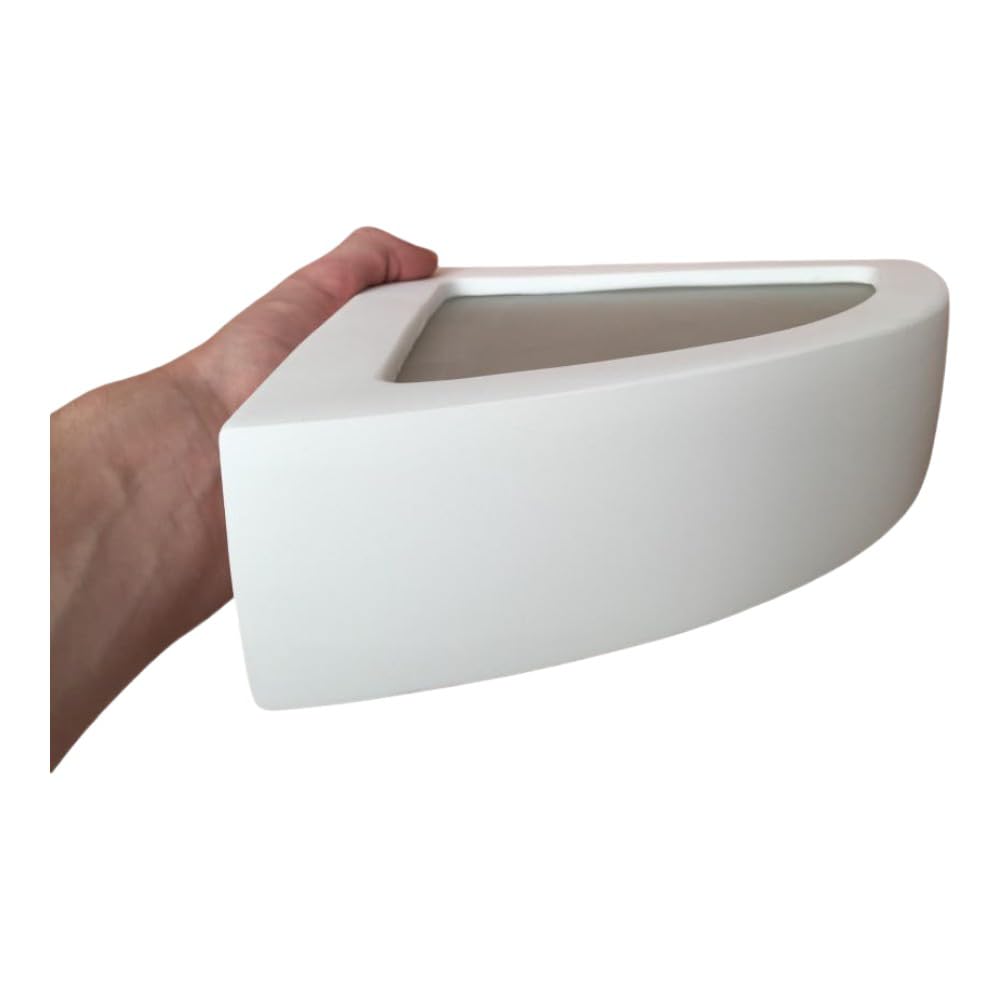 MAZZOLA LUCE Applique angolare bianca lampada per angolo parete di gesso ceramica pitturabile design moderna