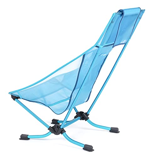 Helinox Beach Chair Lightweight, Lower-Profile, Compact, Collapsible Camping Chair, Blue Mesh, With Pockets #TOP1