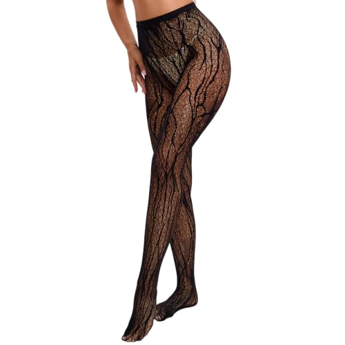 Image of Black Sheer Tights Y2K High Waist Pantyhose with Bows Patterned Stockings for Women