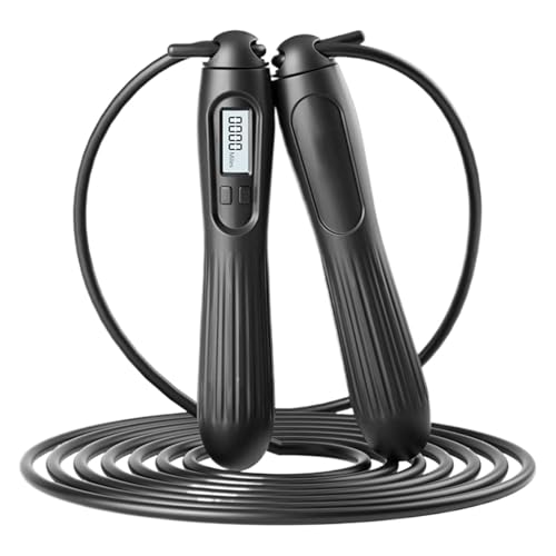 Jump Rope - 6.69in Steel Wire Skipping Rope, Digital Counting Fitness, Adjustable Workout Cord, Non Slip Handle Exercise Tool | 