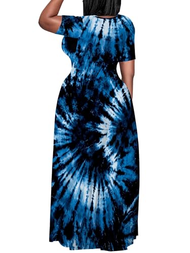 Image of Plus Size Maxi Dresses for Curvy Women T-Shirt Summer Sun Dresses Loose Fit
