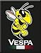 V-Emblem, 3D Emblem Kaskade Vespa PX GT GTS GTV LX LXV S Logo Frontverkleidung (Black italia angry Wasp) VP-224