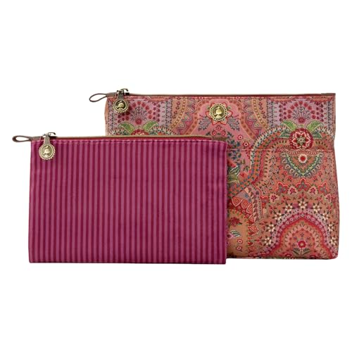 Pip Studio Caryn Kosmetiktasche Combi Jabali rot 26cm