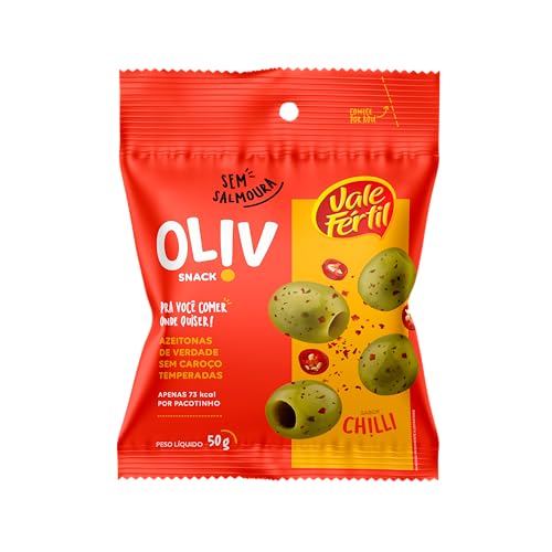 Vale Fértil Snack De Azeitona Verde Chilli Oliv Pacote 50G
