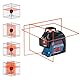 Bosch Professional Linienlaser GLL 3-80 (roter Laser, Innenbereich, max. Arbeitsbereich: 30 m, 4x AA Batterie, im Handwerkerkoffer)