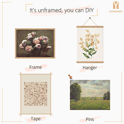 Vintage Botanical Wall Art Decor - Farmhouse Wall Decor For Bedroom Living Room Bathroom - Flower Poster Floral Pictures Plant Wall Prints For Kitchen Decor - Rustic French Country Room Decor Set Of 5 #TOP6