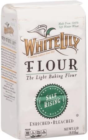White Lily Self Rising Flour, Bleached, 5 lbs (2 Pack)