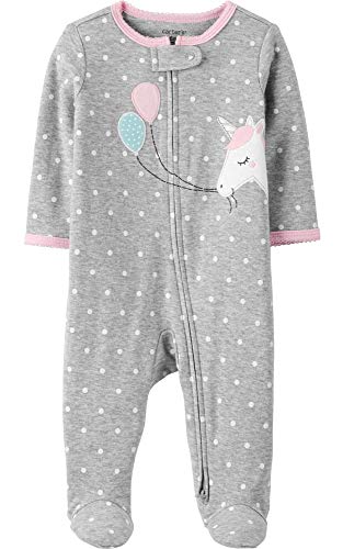 Image of Carter's Girls' 1-Piece 100% Snug Fit Footie Sleeper PJs