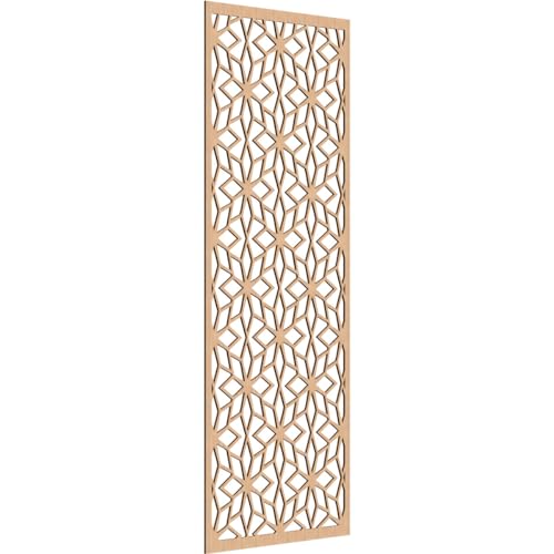Image of 33 3 /8 inchW x 84 3 /8 inchH x 1 /4 inchT Lake Decorative Fretwork Wood Wall Panels, Hickory