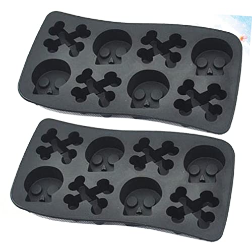 Molde para cubos de hielo Halloween Calavera 2 piezas miniatura 5