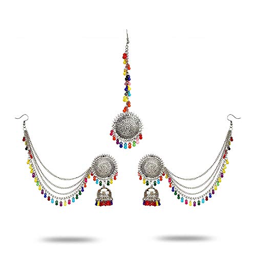 Image of Total Fashion Oxidised Tikka Earrings For Girls And Women