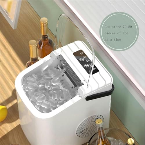 Máquina para hacer hielo de sobremesa AMNOOL, produce hasta 17-22 libras/día, 9 cubos en 6 minutos, con asa de transporte y función de limpieza automática miniatura 3