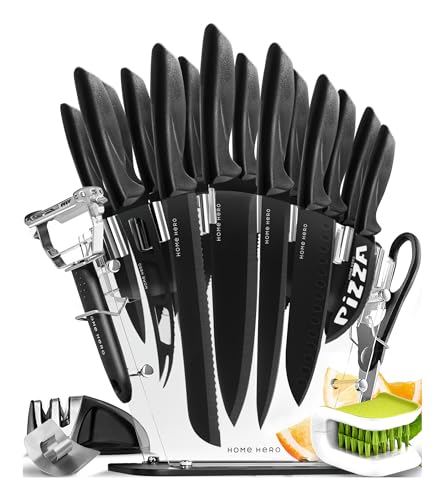 Juego de cuchillos de cocina Home Hero - Juego de cuchillos de acero inoxidable con...
