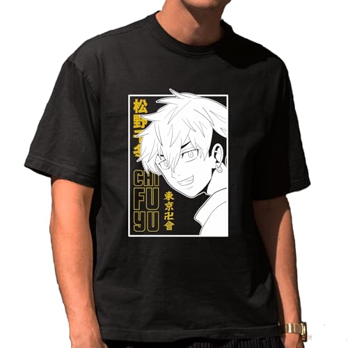 the Fan Tee Camiseta Oversize de Hombre Dibujos Animados Tokio Anime japonés – Banda Callejera y Líder del Rubio, Mikey, Gang 006 M