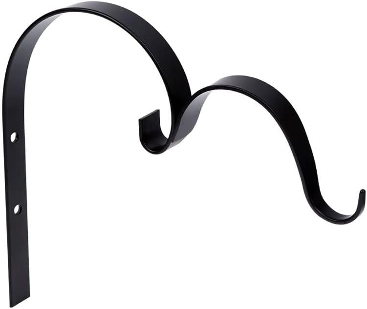 2 Hanging Plant Brackets, Wall Flower Pot Support Bracket Hooks, Iron Frame Stand Balcony Home Decoration