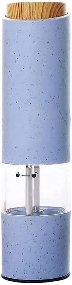 Salt and Pepper Grinder Set, Battery Powered Stainless Steel Salt or Pepper Mill Tall Power Shaker,Adjustable Ceramic Coarseness, 2 Pack (Color : Green) (Blue)