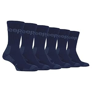 6 paar Jeep terreinzool voor heren, versterkte zool, werksokken, wandelsokken, maat 39-45 EUR