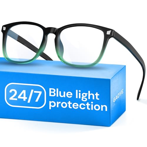 Gaoye Blue Light Blocking Glasses - Fashion Square Fake Eyeglasses, Anti Uv Ray Computer Gaming Glasses, Blue Blockers Glasses For Women/Men