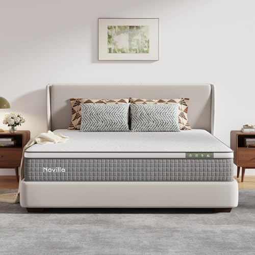 Novilla Queen Mattress 10 Inch,Hybrid Queen Size Mattress with Individually