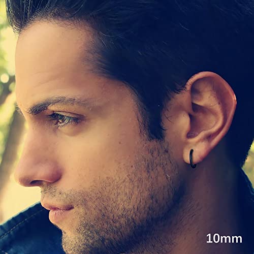 316L Surgical Steel Hoop Earrings, 6mm-20mm Huggie Earrings Men Hypoallergenic, Small Sleeper Mens Hoop Earring Cartilage Earring for Women 20G 18G3