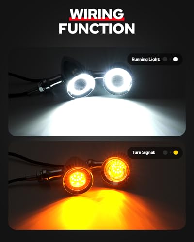 Image of Benlari Motorcycle Bullet 48 LEDs Front Turn Signal Light SMD Blinker Indicator Fit for Honda Yamaha Suzuki Kawasaki Harley Sportster(Chorme /White and Amber Light) new