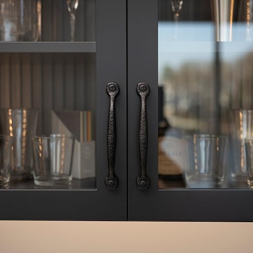 Poignée de meuble rustique 192 mm fer noir Hickory Hardware P2996-bi - 8