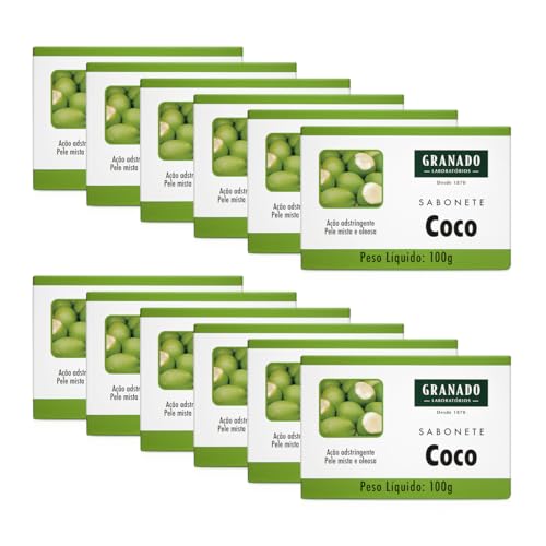 Granado Sabonete Tratamento, Coco, 100g, 12 Unidades