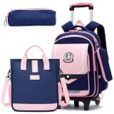 Mochila Infantil com Rodinhas 3 em 1 com Lancheira e Estojo