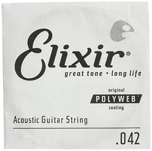 Cordes Elixir® à l’unité en Bronze 80/20 pour guitare acoustique avec revêtement POLYWEB® (.042) - Les Beatles, Paul McCartney, John Lennon, RIngo Starr, George Harrison Cordes Elixir® à l'unité en Bronze 80/20 pour guitare acoustique avec revêtement POLYWEB® (.042)