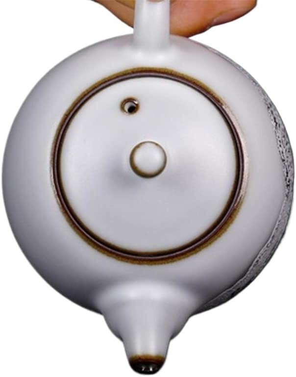 Teapots, ceramic teapots, Moon White Teapot Ceramic Ru Porcelain Open Teapot Retro Chinese Small Single Pot Kung Fu Tea Set (Color : G)