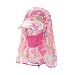 Sun Caps Fishing Hats Sports Outdoor Folding with Removable Neck&Face Flap Cover 360°Solar Protection UV 50+ Sunscreen Garden Camouflage Mosquito Hiking Beach Desert (Pink)