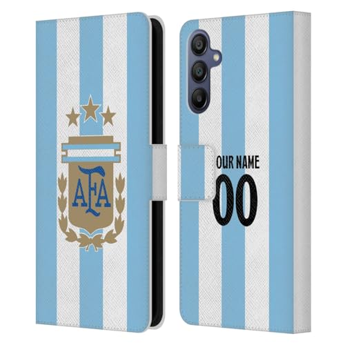 Protection Samsung Galaxy A15 Argentina Football personnalisable contre chocs avec étui portefeuille